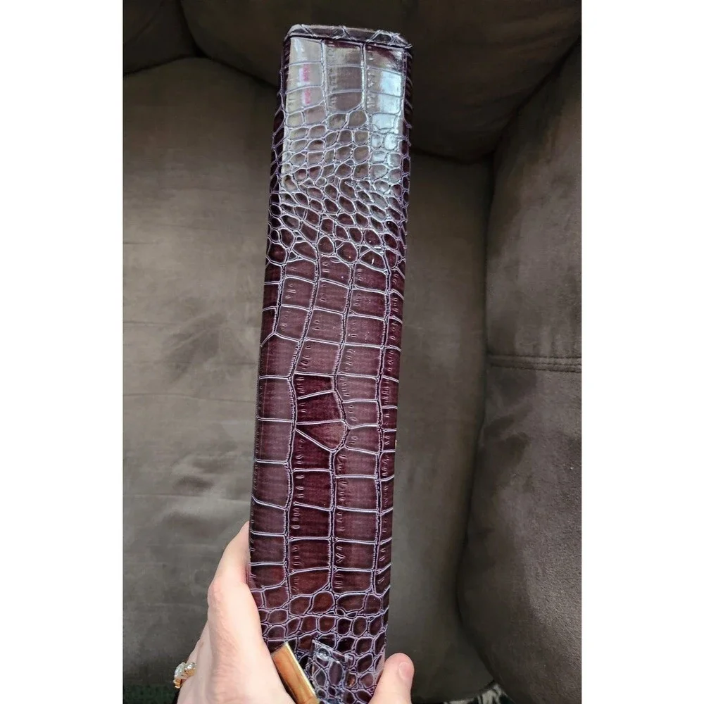 SeneGence purple faux leather binder